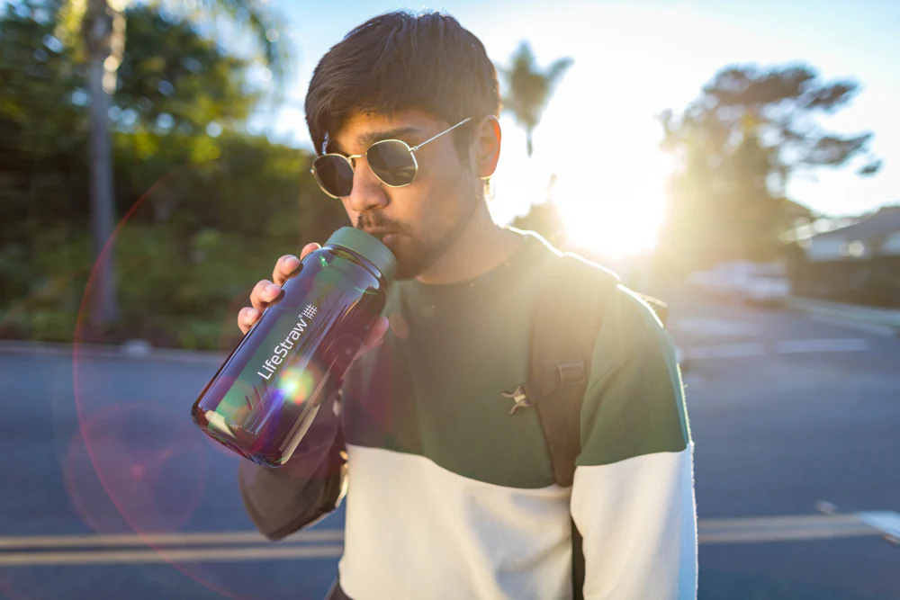 LifeStraw Go 2.0 Water Filter Bottle - 1L -Terrace Green - Afbeelding 4