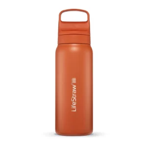 LifeStraw Go 2.0 Stainless Steel Water Filter Bottle - 700 ml - Kyoto Orange