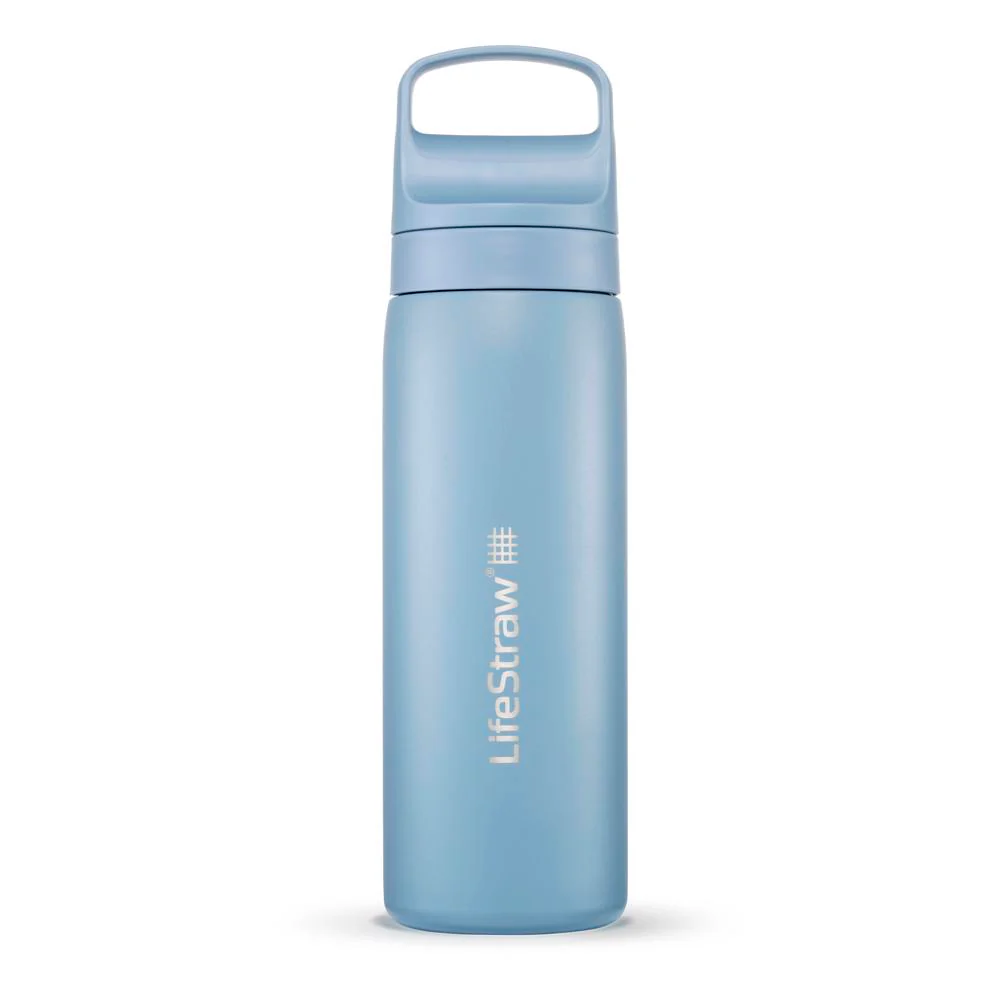 LifeStraw Go 2.0 Stainless Steel Water Filter Bottle - 500 ml - Icelandic Blue