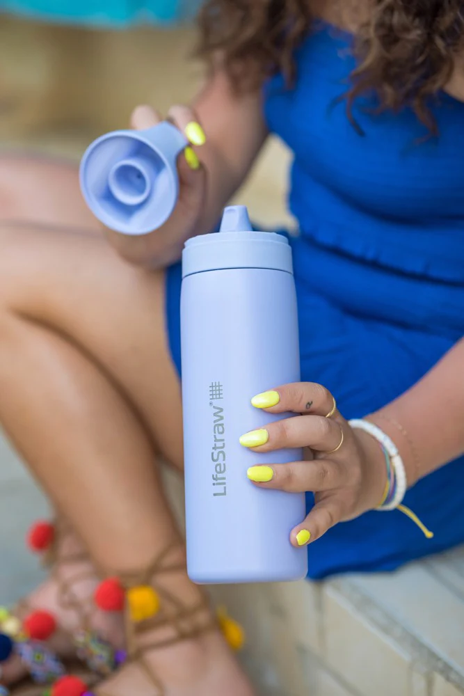 LifeStraw Go 2.0 Stainless Steel Water Filter Bottle - 500 ml - Icelandic Blue - Afbeelding 6