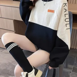 Evelien™ Modieuze Colorblock Sweater voor Dames