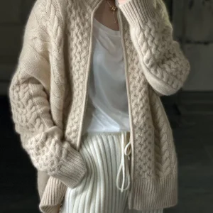 Oversized Kabelgebreide Cardigan | Tijdloze Warmte | Casual Stijl