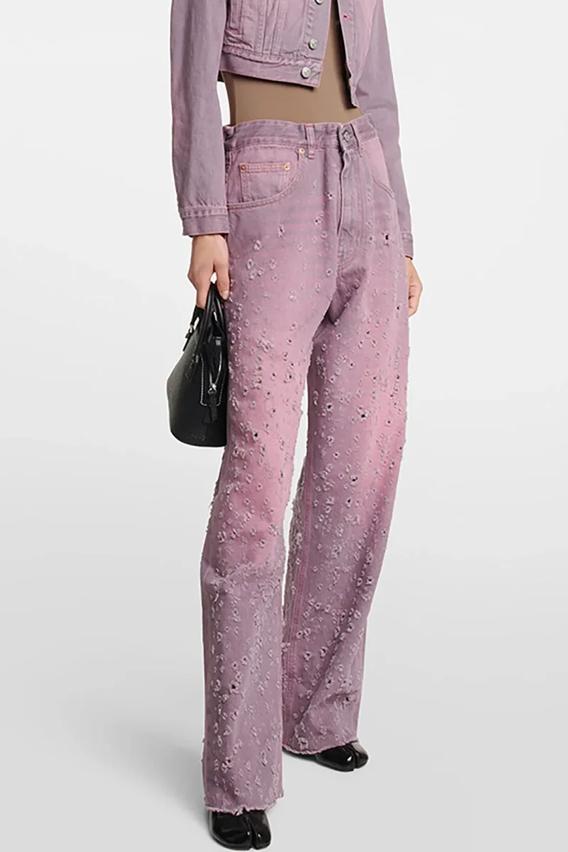 Karoline | Gewassen Wide-Leg-Jeans - Afbeelding 2