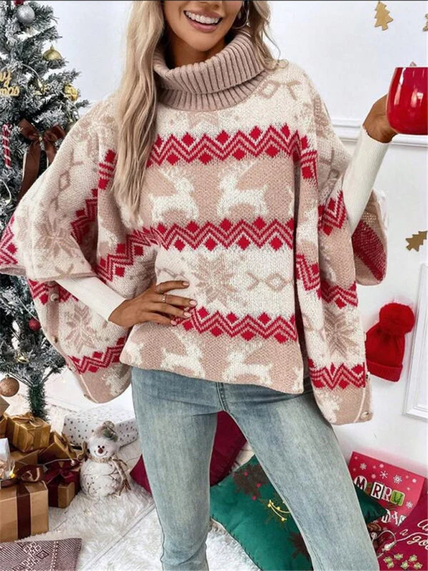 Serena | Dames Oversized Kerst Rollneck Trui - Afbeelding 2