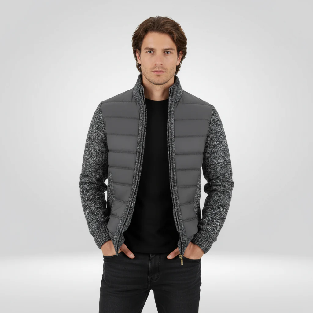 Heren Gebreid Vest – Zachte Cardigan met Klassiek Design - Afbeelding 2
