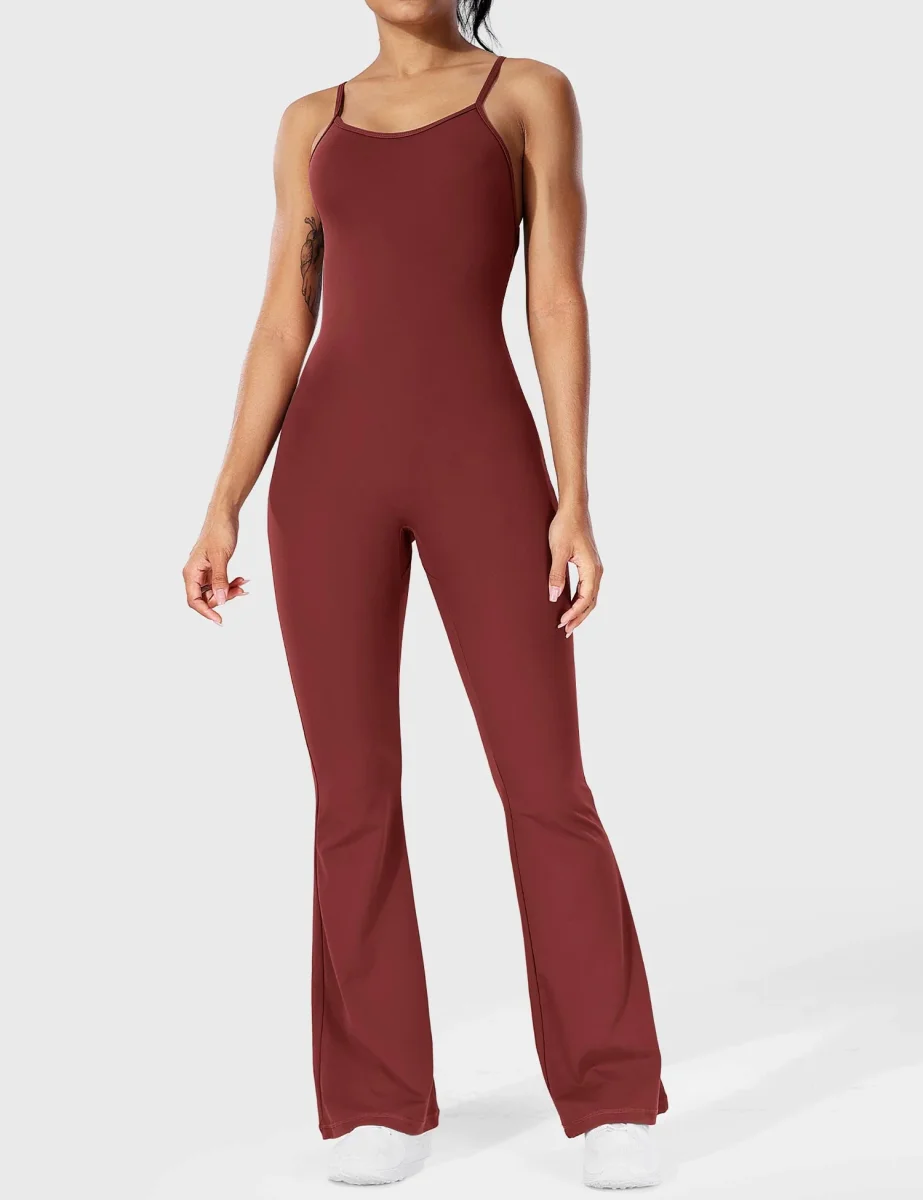 Serafina | Rugloze Flare Jumpsuit met verstelbare bandjes - Afbeelding 3